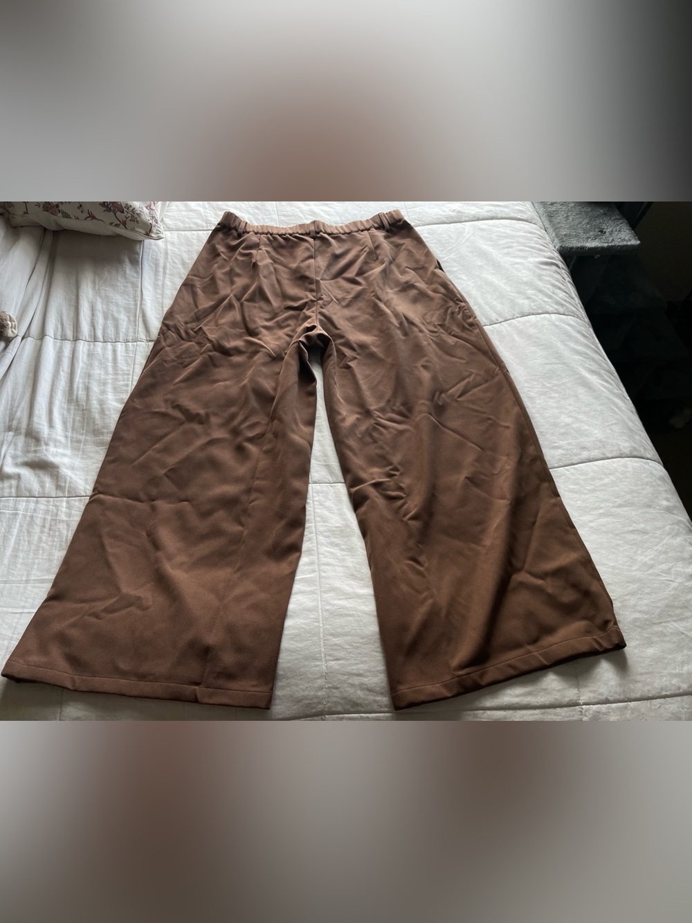 NWT Halara High Waisted Work Wide Leg Pants Pockets Partridge Brown XL Pleated - Picture 4 of 10